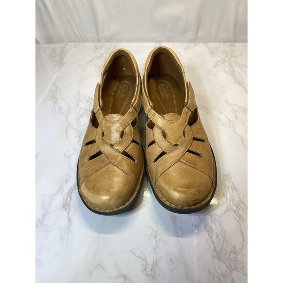 Women's Clarks Bendables Chestnut Leather Mary Jane Loafer Sz. 8M - Picture 7 of 7